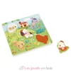 Puzzle en bois tactile Ferme 5 pcs - Janod