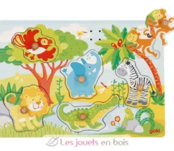 Puzzle à encastrements sonore Zoo - Goki