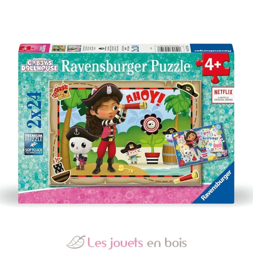 Puzzle Gabby la fête des pirates 2x24 pcs - Ravensburger
