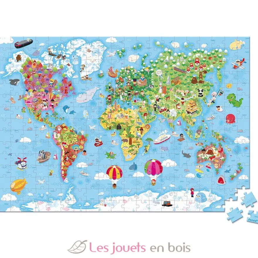 Puzzle Géant du Monde 300 pièces - Janod