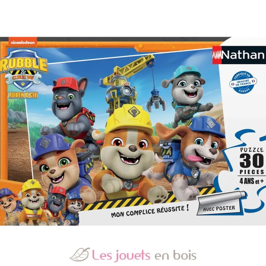 Puzzle Héros du chantier Ruben et Cie 30 pcs - Nathan