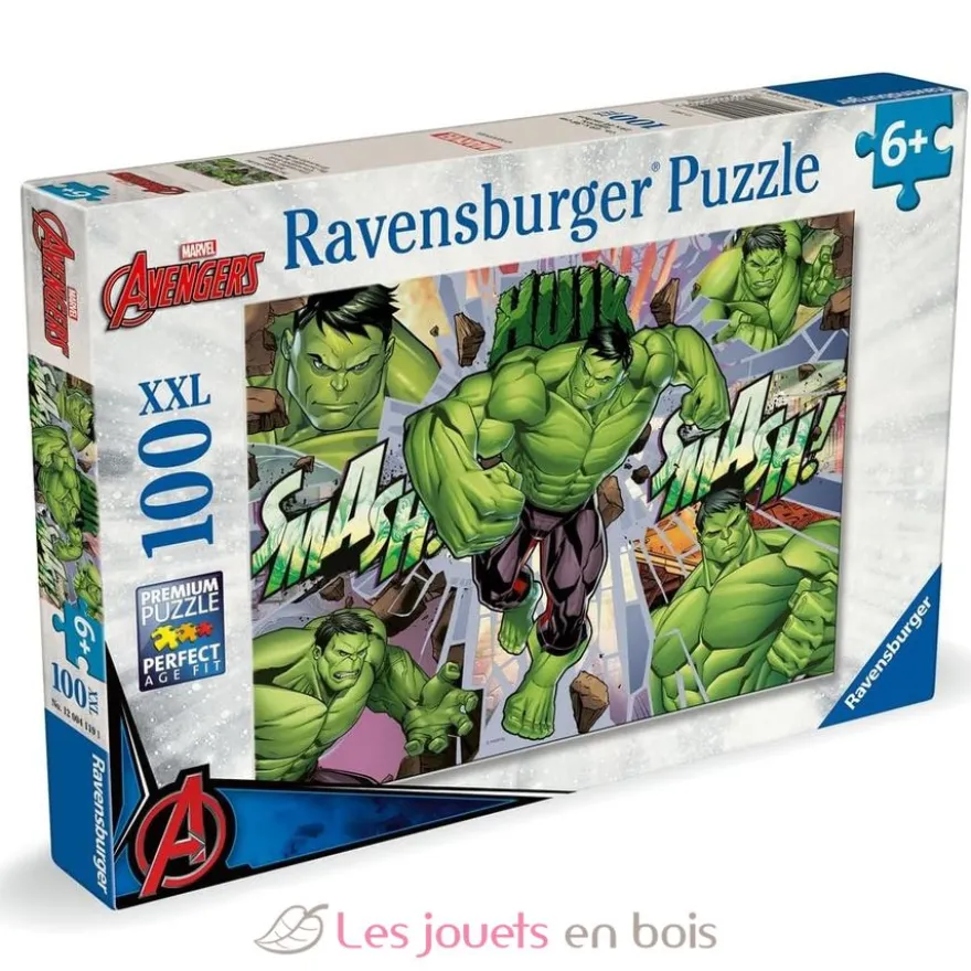 Puzzle Hulk Marvel Avengers 100 pcs XXL - Ravensburger