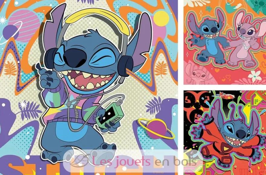 Puzzle Jouer toute la journée Stitch 3x49 pcs - Ravensburger