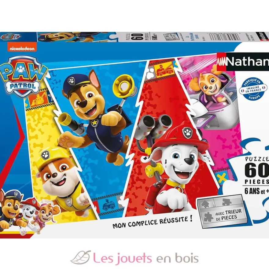Puzzle La Pat'Patrouille colorée 60 pcs - Nathan