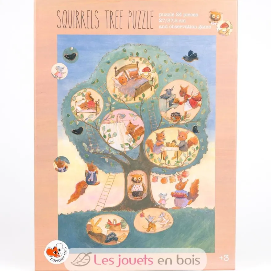 Puzzle L'arbre aux écureuils - 24 pièces - Egmont Toys