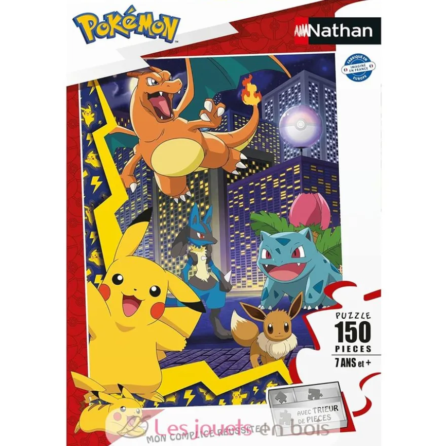 Puzzle La ville des Pokémon 150 pcs - Nathan