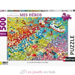 Puzzle Le monde des Smileys 500 pcs - Nathan