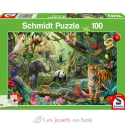 Puzzle Les animaux de la jungle 100 pcs - Schmidt Spiele