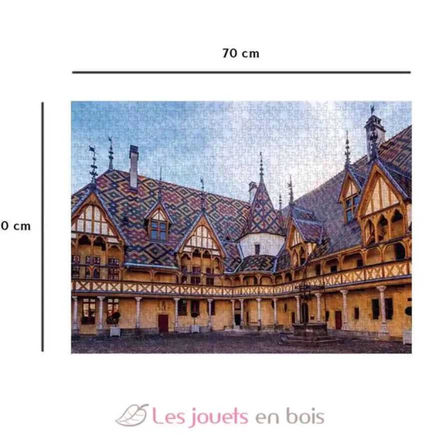 Puzzle Les hospices de Beaune 1000 pcs - Nathan
