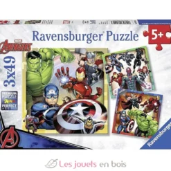 Puzzle Les puissants Avengers 3x49 pcs - Ravensburger