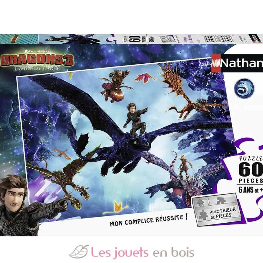Puzzle L'équipe des dragons 60 pcs - Nathan