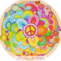 Puzzle mandala Flowers - Bois - Goki