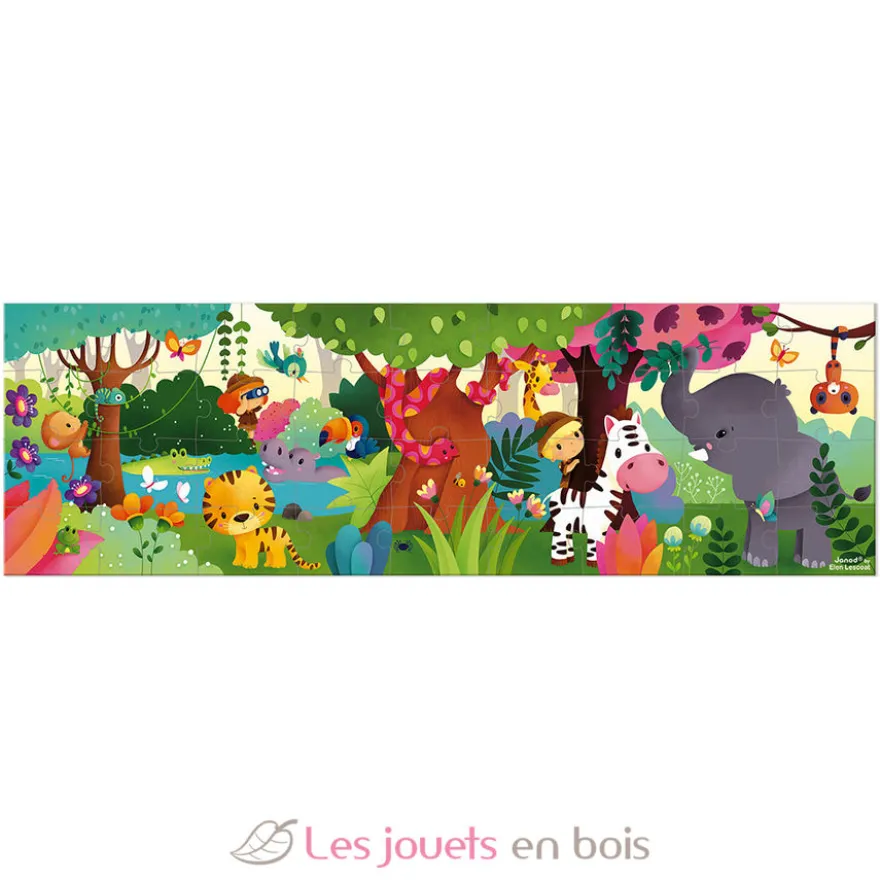Puzzle panoramique Jungle 36 pcs - Janod