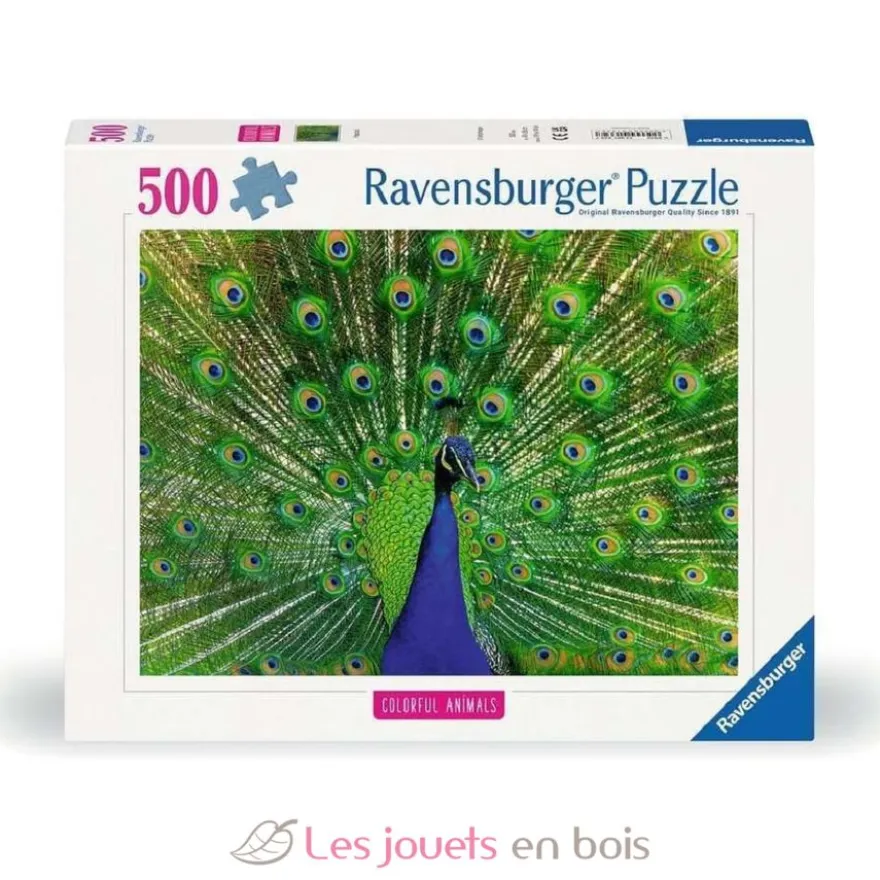 Puzzle Paon 500 pièces - Ravensburger