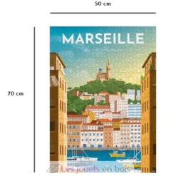 Puzzle 1000 pièces - Affiche de Marseille Louis l'Affiche - Collection Régions de France - Nathan