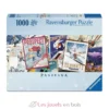 Puzzle 1000 pièces - Affiches de ski vintage - Ravensburger