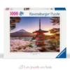 Puzzle 1000 pièces - Cerisiers en fleurs du Mont Fuji - Ravensburger