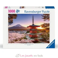 Puzzle 1000 pièces - Cerisiers en fleurs du Mont Fuji - Ravensburger
