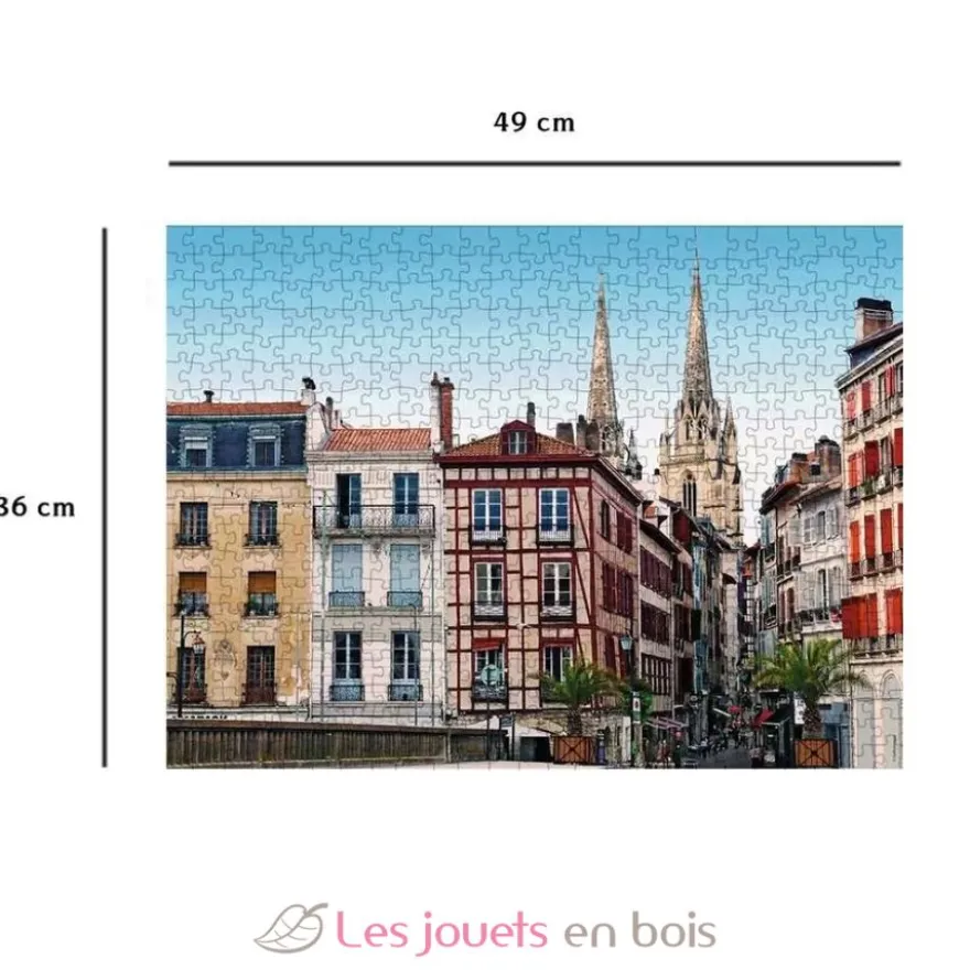 Puzzle 500 pièces - La ville de Bayonne - Collection Régions de France - Nathan