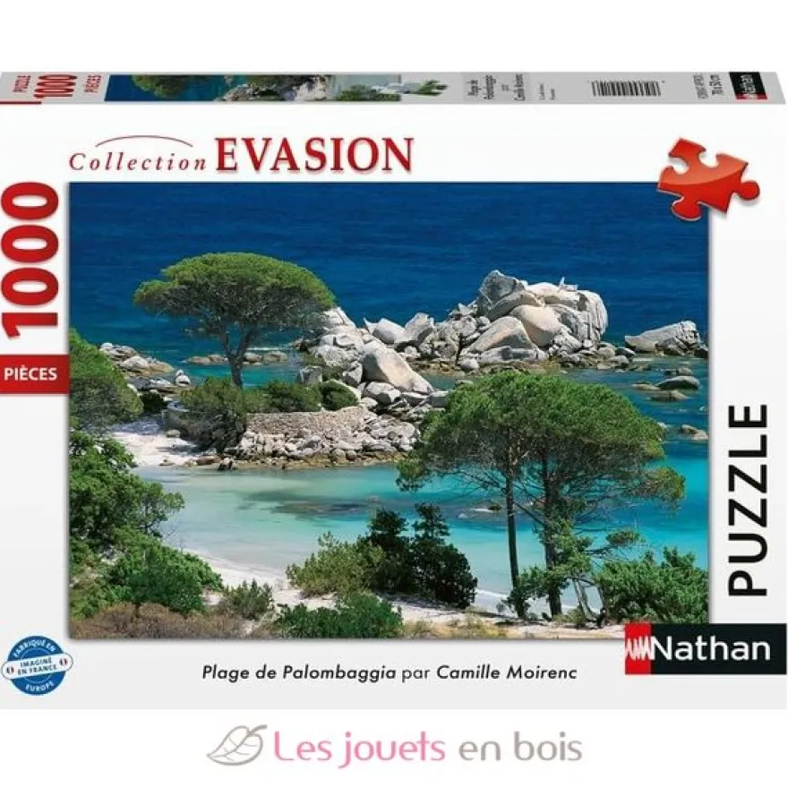 Puzzle Plage de Palombaggia 1000 pcs - Nathan