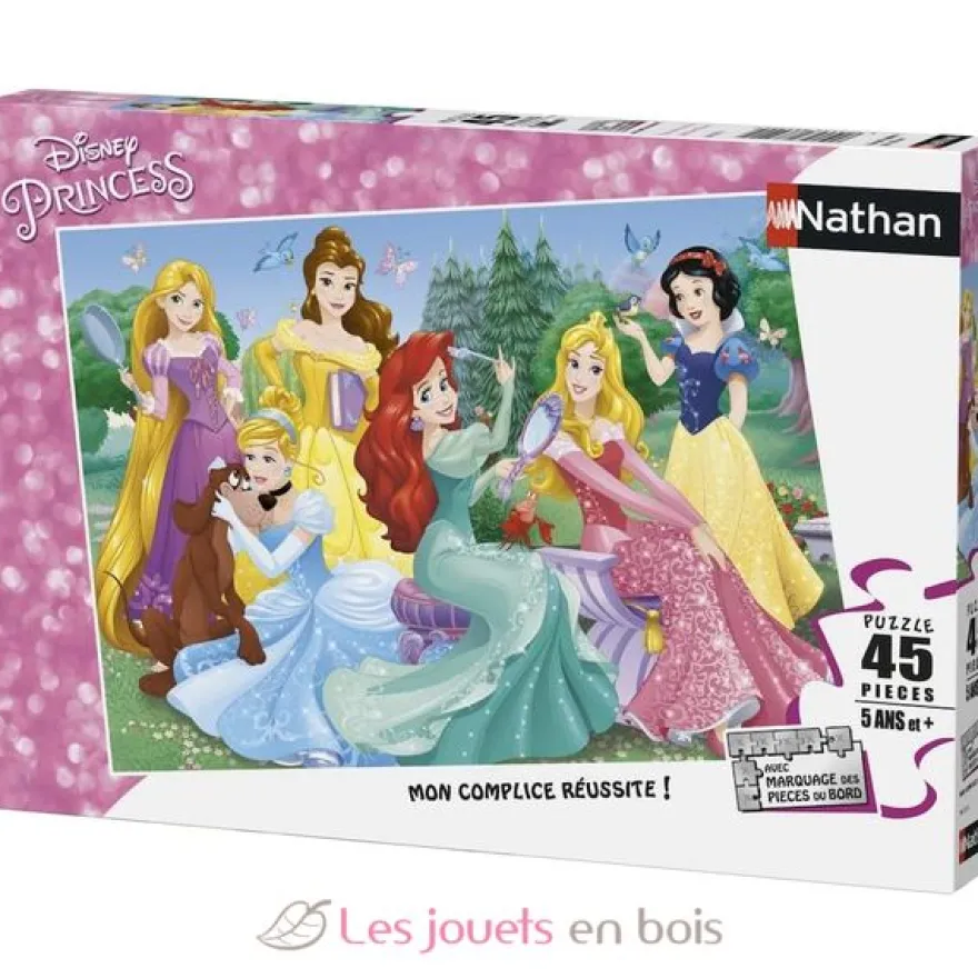 Puzzle Rencontre avec les princesses Disney 45 pcs - Nathan