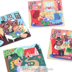 4 puzzles Boucle d'Or - Vilac