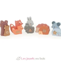 Puzzles d'éveil en bois - Maman bébé animaux à compter - Vilac