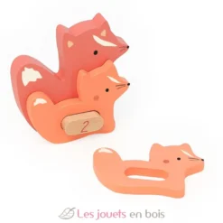 Puzzles d'éveil en bois - Maman bébé animaux à compter - Vilac