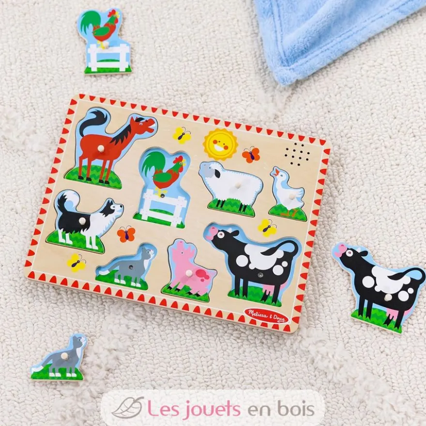 Puzzle sonore animaux de la ferme - Melissa & Doug
