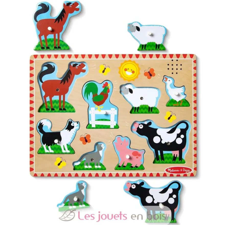 Puzzle sonore animaux de la ferme - Melissa & Doug