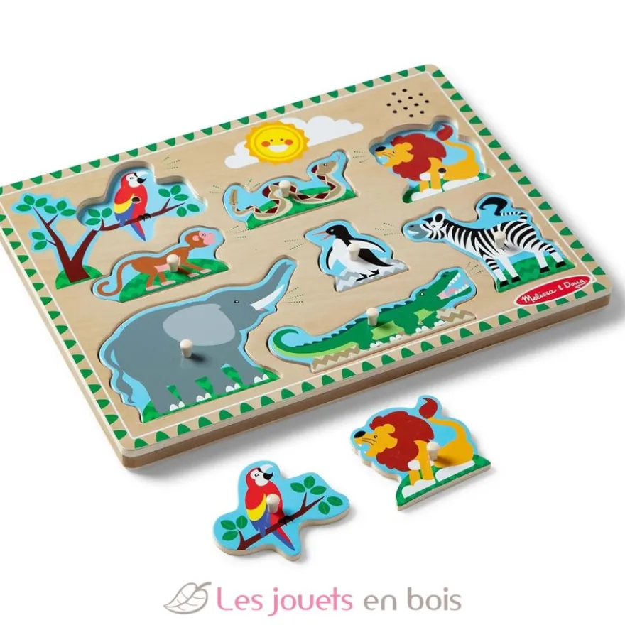 Puzzle sonore animaux du zoo - Melissa & Doug