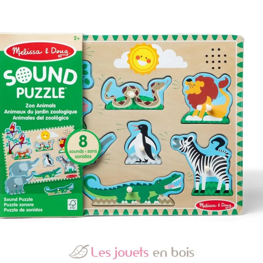 Puzzle sonore animaux du zoo - Melissa & Doug