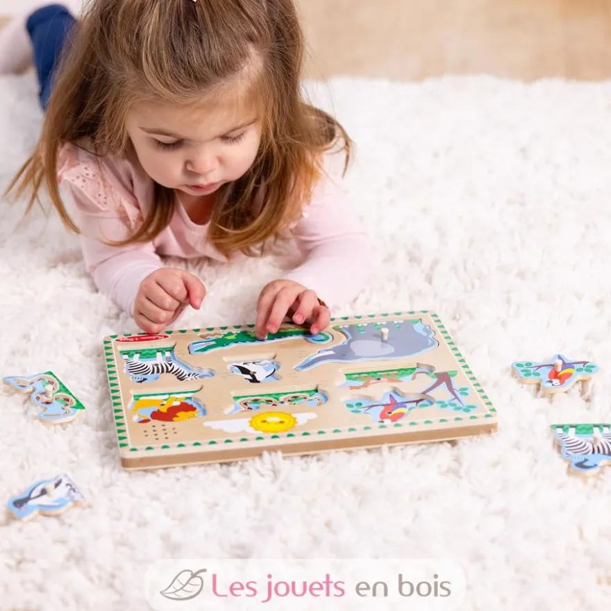 Puzzle sonore animaux du zoo - Melissa & Doug
