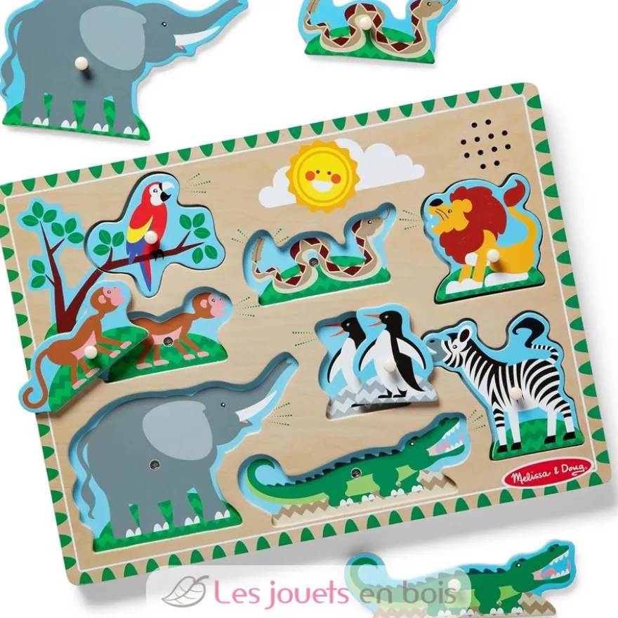 Puzzle sonore animaux du zoo - Melissa & Doug