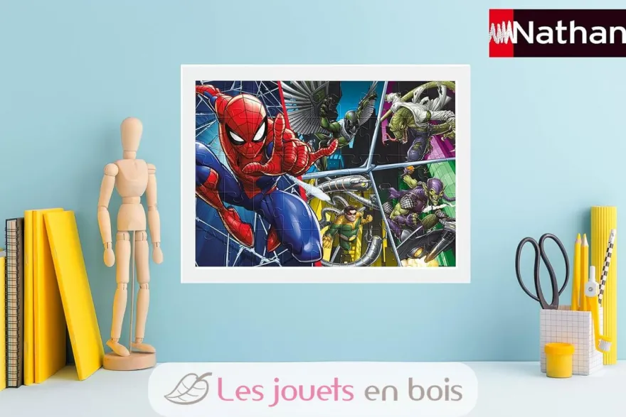 Puzzle Spiderman contre les méchants 45 pcs - Nathan