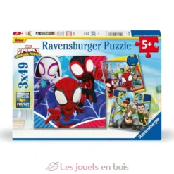 Puzzle Spidey le lanceur de toile 3x49 pcs - Ravensburger