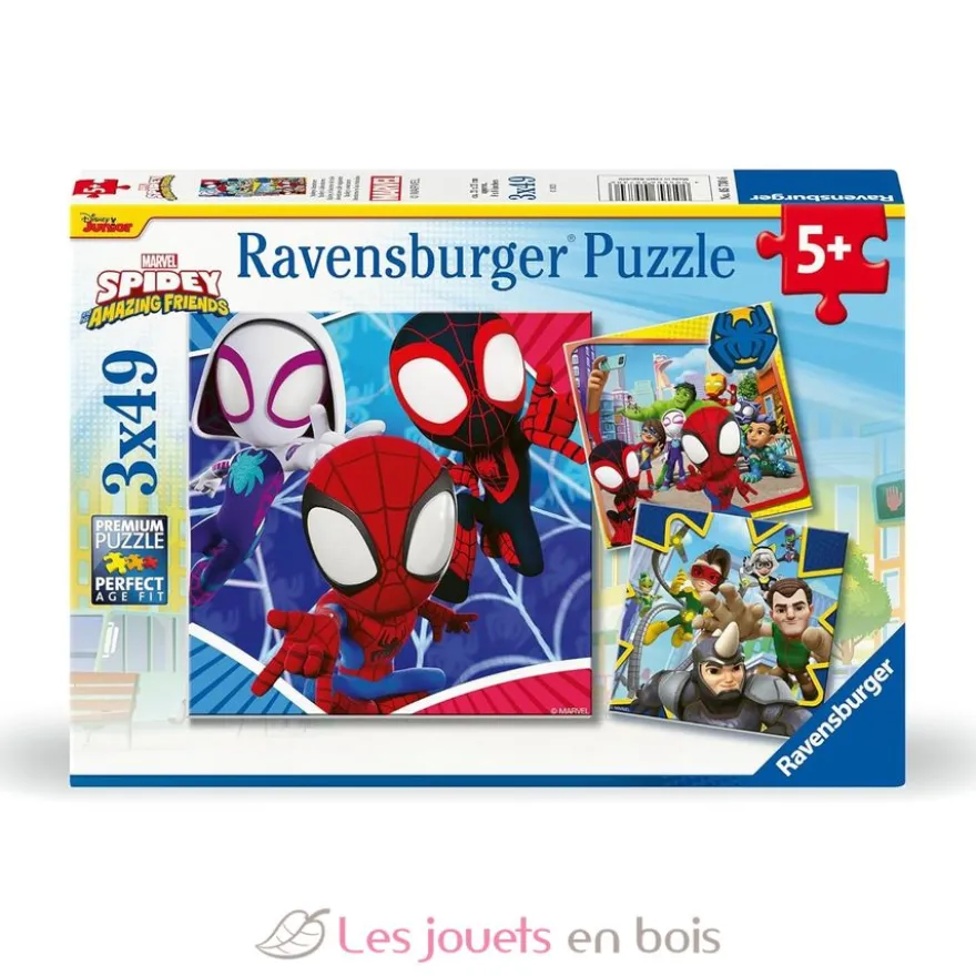 Puzzle Spidey le lanceur de toile 3x49 pcs - Ravensburger