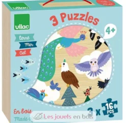 3 puzzles Terre Mer Ciel - Vilac