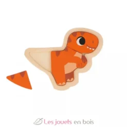 4 puzzles évolutifs en bois Dino - Janod