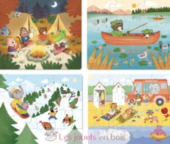 4 puzzles évolutifs Vacances - Vilac