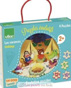 4 puzzles évolutifs Vacances - Vilac