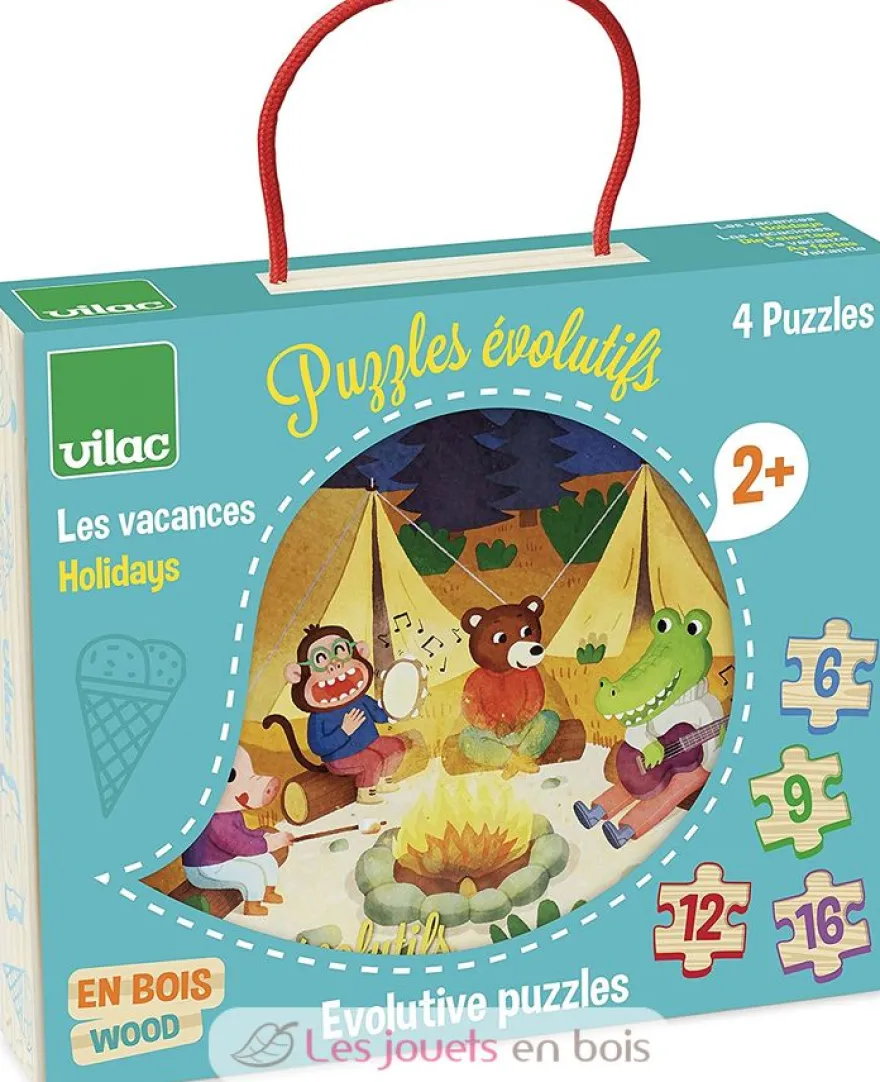 4 puzzles évolutifs Vacances - Vilac