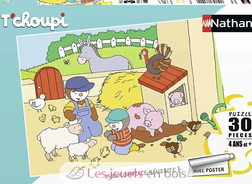 Puzzle T'choupi à la ferme 30 pcs - Nathan