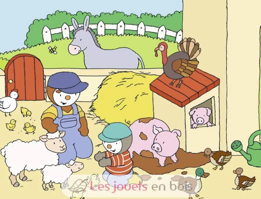 Puzzle T'choupi à la ferme 30 pcs - Nathan