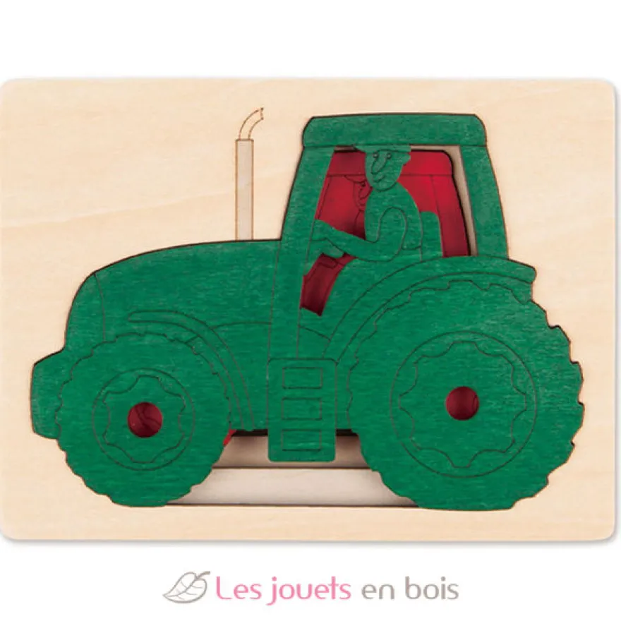 Puzzle 5 tracteurs en 1 - Hape Toys