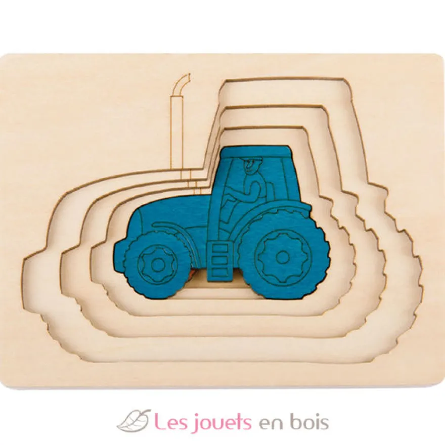 Puzzle 5 tracteurs en 1 - Hape Toys