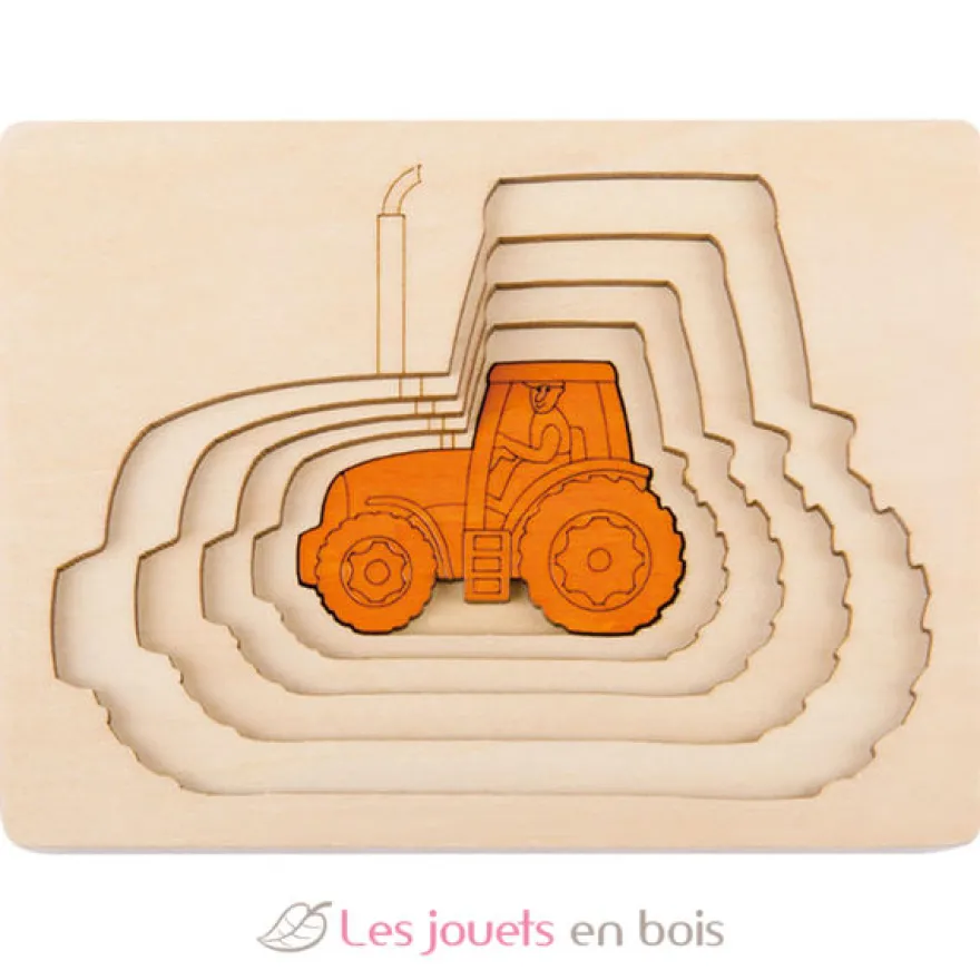 Puzzle 5 tracteurs en 1 - Hape Toys