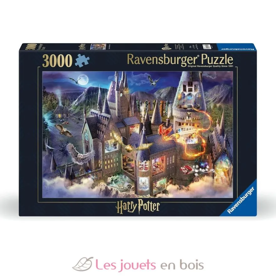 Puzzle Vue sur le château Poudlard 3000 Pcs - Ravensburger