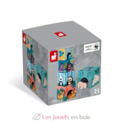 Pyramide en carton et figurines en bois Les Animaux - Janod