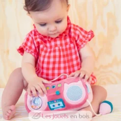 Radio sonore Jeanne le chat rose - Polyester - Lilliputiens